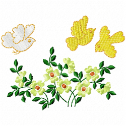 Flowers And Tree Embroidery Design 3 Flowers And Tree Embroidery Design 3
